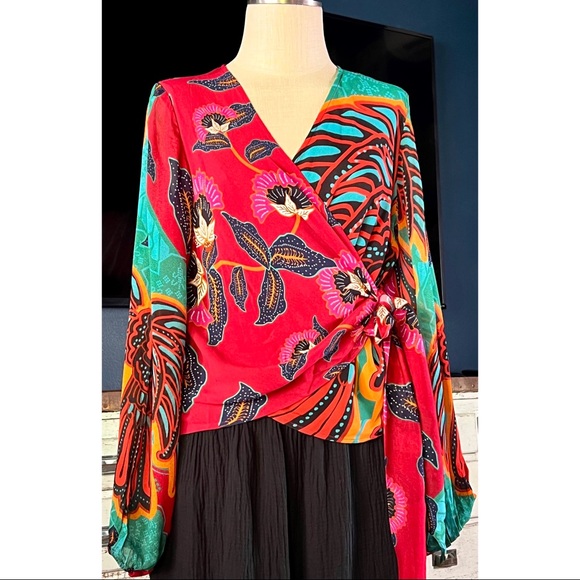 Anthropologie Tops - Anthropologie Conditions Apply Sleek Wrap Blouse Top SP